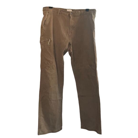Weatherproof Vintage Mens Canvas Pants Brown 38x32 Relaxed Fit Outdoor Work gorp - Picture 1 of 11